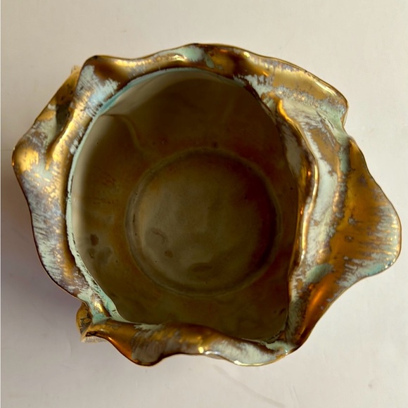 22k gold painted MCM Vintage Stangl pottery tulip.Hand painted. - Picture 6 of 10